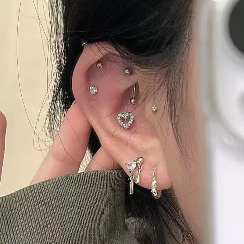 シンプルモチーフピアス6点セット
