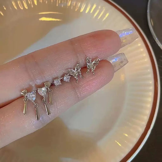 シンプルモチーフピアス6点セット
