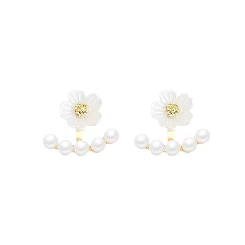 フラワーパールピアス