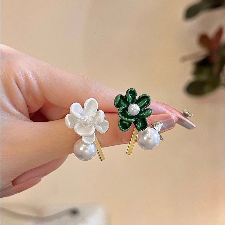 フラワーパールピアス