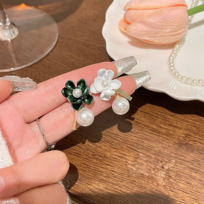 フラワーパールピアス