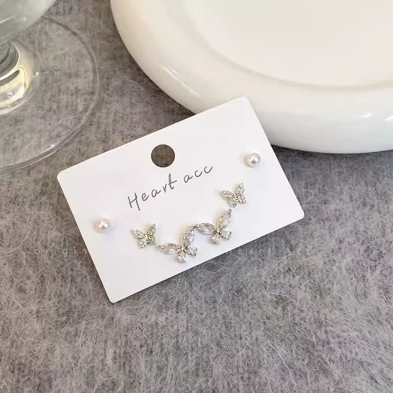 バタフライパールピアス6点セット