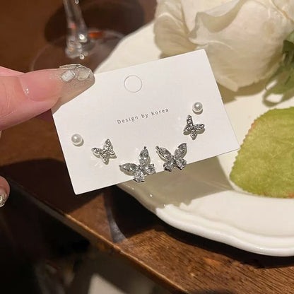 バタフライパールピアス6点セット