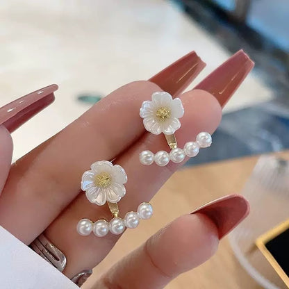フラワーパールピアス