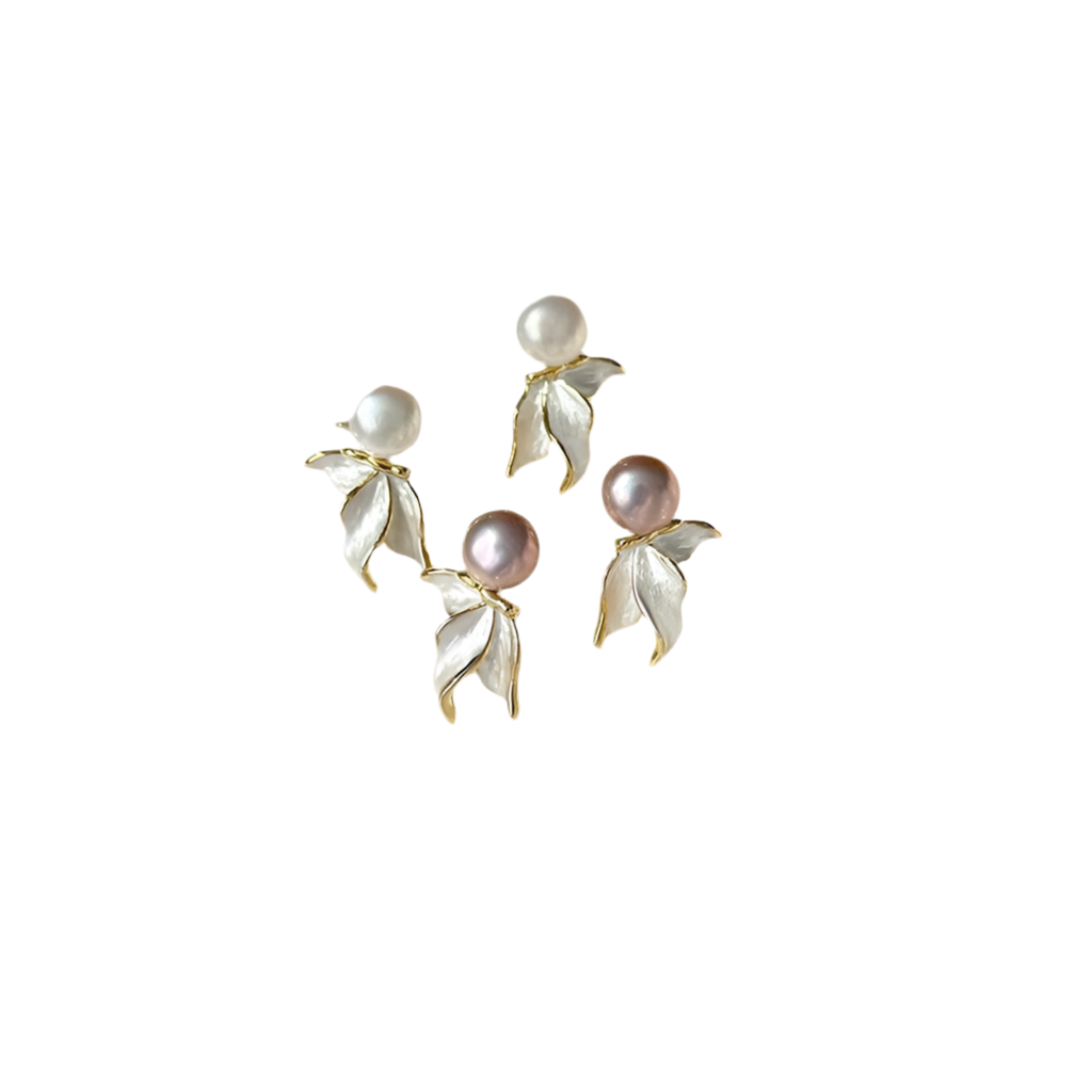 フローラルパールピアス