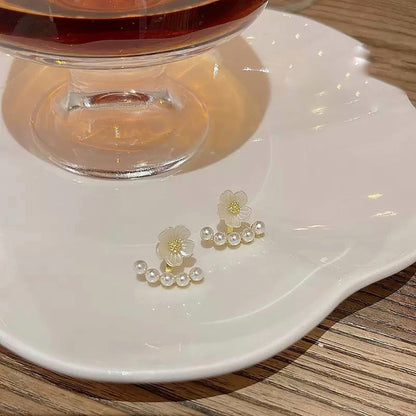フラワーパールピアス