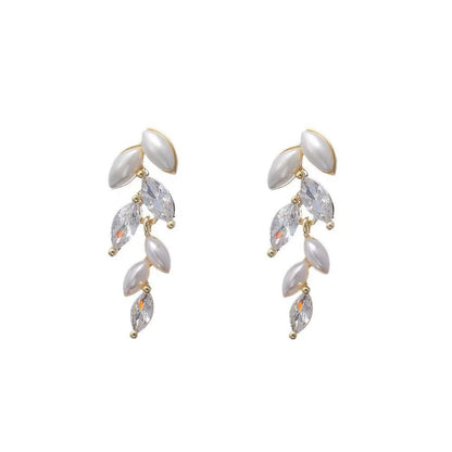 リーフドロップピアス