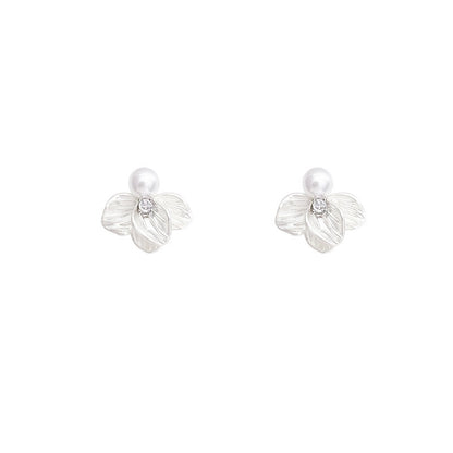 シェルフラワーピアス