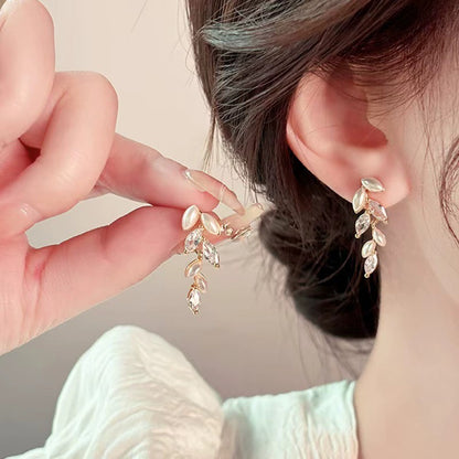 リーフドロップピアス