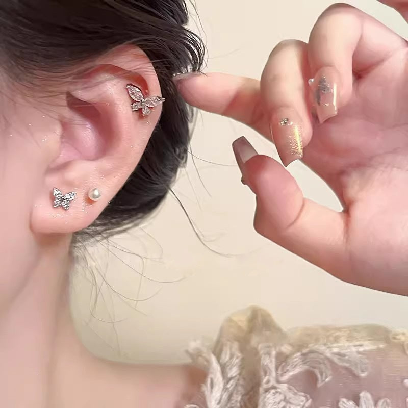 バタフライパールピアス6点セット