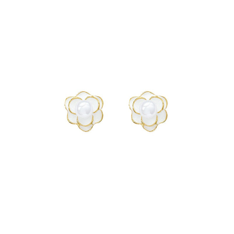 フラワーパールピアス