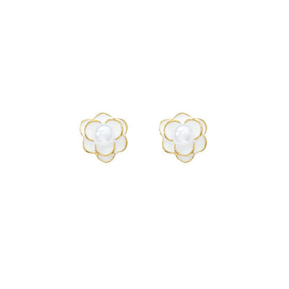 フラワーパールピアス