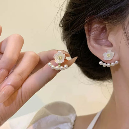 フラワーパールピアス