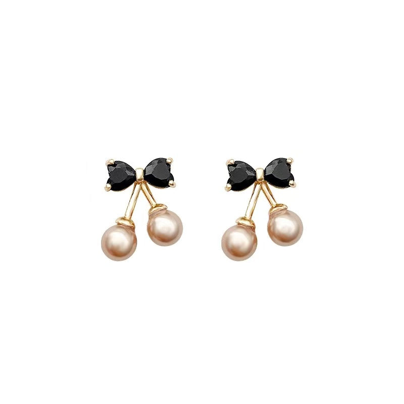 リボンパールピアス