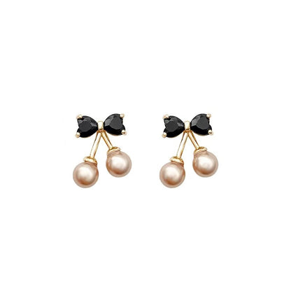 リボンパールピアス