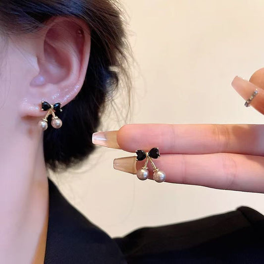 リボンパールピアス