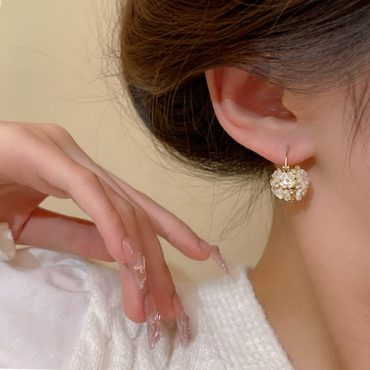フラワーフープピアス