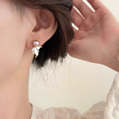 フローラルパールピアス