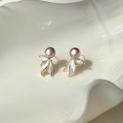 フローラルパールピアス
