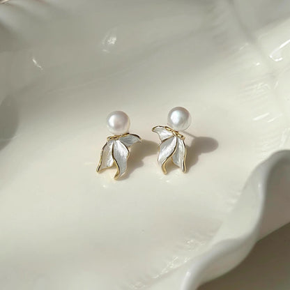 フローラルパールピアス