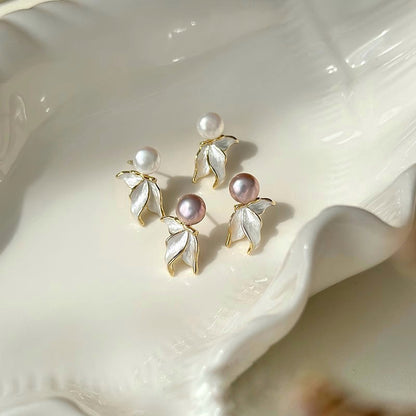 フローラルパールピアス
