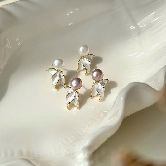 フローラルパールピアス