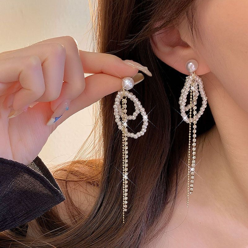パールロングピアス
