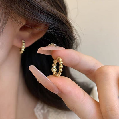 ミニボールフープピアス（2カラー）